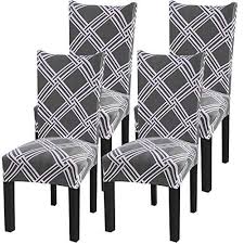 Black And White Dining Chair Covers Review Fuloon Super Fit Stretch Jacquard Removable Washable Short Dining Chair Covers Seat Slipcover Fo In 2020 Slipcovers For Chairs Dining Chairs Dining Chair Covers