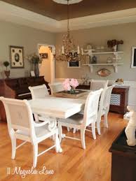 Below are 20 best pictures collection of pictures of painted dining room tables photo in high resolution. White Chalk Painted Dining Room Table Monogrammed Chairs 11 Magnolia Lane