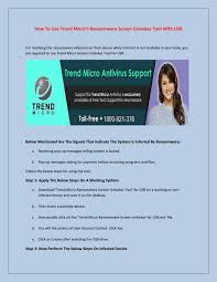Need help unlocking your digital life without paying your attackers*?. How To Use Tm S Ransomware Screen Unlocker Tool With Usb Trendmiro By Layla Raine Issuu