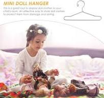 20PCS Lovely Metal Doll Clothes Hangers Clothes Hanger Mini Doll Clothes  Rack