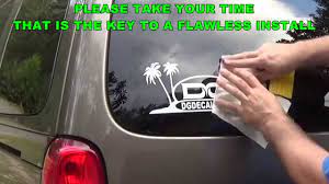 How To Install A Vinyl Decal Using Wet Install Top Hinge Method For Vehicle Graphics Youtube Cricut Vinyl Vinyl Decals Vinyl