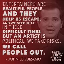 John Leguizamo explains the difference between an 'entertainer' and an  'artist.' #LateShowLIVE