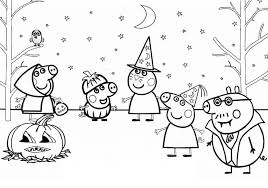 Keep your kids busy doing something fun and creative by printing out free coloring pages. Peppa Pig On Halloween Coloring Page Free Printable Coloring Pages For Kids
