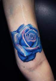 Blue Rose Tattoo Artist Kostas Baronis Proki Proki Tattoo Studio Athens Greece Tattoos Blue Rose Tattoos Tattoos Realistic Rose Tattoo