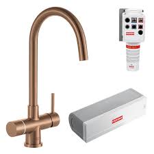 In fact, we think boiling water taps are safer than boiling a kettle, saucepan or even using a microwave (48.4% us households use a microwave to boil water). Franke Minerva Helix Electronic Copper Electronic 4 In 1 Boiling Water Tap Copper Appliance City