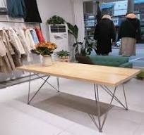 Clothing display table cloth shop furniture solid wood island table