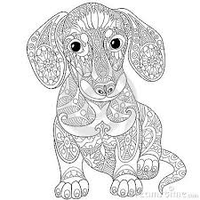 Zentangle Dachshund Dog Mandala Kleurplaten Dieren Kleurplaten Kleurplaten