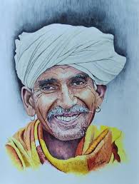 Plain air painting, Jalpaiguri, India Black Ball point Pen