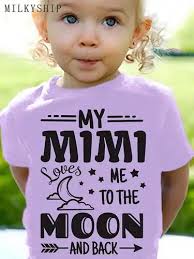 mimi moon back print short sleeve t shirt girls comfy