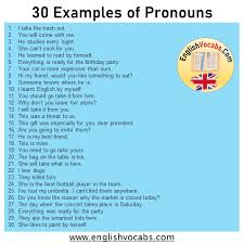Unfortunately, it is very easy to create a sentence that uses a pronoun without a clear, unmistakable noun antecedent. 30 Examples Of Pronouns In A Sentence English Vocabs