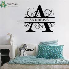 Peel and stick for easy installation. Letter Wall Sticker Design Name Wall Decoration Family Decor Kidsroom Monogram Decals Beauty Fashion Ornament Decor Lx56 Wall Stickers Aliexpress