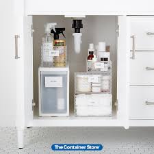 bathroom cabinet organization