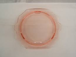 Scalloped edge and diamond cut pattern. Pink Depression Glass Cake Plate Cake Stands Home Living Vadel Com