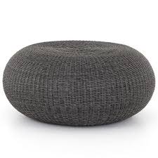 Modern handwooven rattan round coffee table tea serve table wicker coffee table ornamentalceylonica. Penelope Modern Classic Black Woven Wicker Round Outdoor Coffee Table 31 W 40 W Kathy Kuo Home