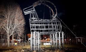Last year, the gävle goat survived the entire holiday season, one short year after it lasted less than 24 hours on its 50th anniversary before someone burned it to the ground. Sweden S Giant Gavle Goat Survives Christmas Bbc News