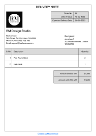 Image result for Delivery Note