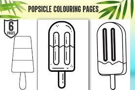 Popsicle Ice Cream Colouring Pages Print Graphic by ui.sahirsulaiman ·  Creative Fabrica