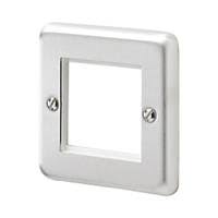 Check spelling or type a new query. Mk Aspect 2 Module Modular Light Switch Surround Brushed Stainless Steel Front Plates Screwfix Com
