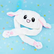 This Cute Bunny Hat Is Coming In Our August Box Squeeze The Paws To Move Its Ears Only Kawaii Subscription Box Fluffy Rabbit Cute Things From Japan