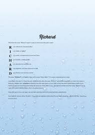 The Namemeaning Of Richard Using Bubbles Rising From The Project Pack Liquid Unique Giftideas And Personalizedgifts F Names With Meaning Names Love Status