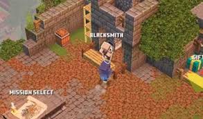 The blacksmith used to be unlocked after the player completes the creeper woods. Minecraft Dungeons How To Upgrade Weapons Gear Blacksmith Vendor Update Creeping Winter Gamewith