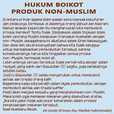 Misalnya, produk perawatan rambut dan kecantikan lainnya buatan perancis sudah tidak dipajang lagi dirak toko. Hukum Boikot Produk Non Muslim