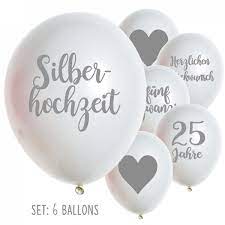 Das lässt sich aber schnell ändern. Silberhochzeit Ballons Luftballons 25 Jahre Hochzeit Jubilaum Ballon Dekoration Idee Ideen Silber Silberhochzeit Deko Silberhochzeit Geschenk Silberne Hochzeit