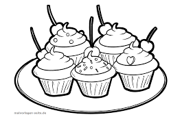 Malvorlage Cupcakes Essen Kostenlose Ausmalbilder
