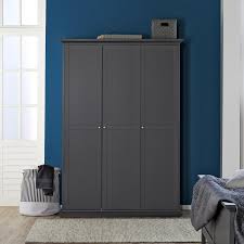 Kleiderschrank Pariso 3 Turig Matt Grau Kleiderschrank Schrank Fruhstuck Im Bett