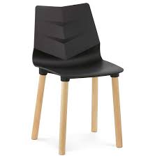 Si vous souhaitez apporter une authenticité accrue. Chaise Design Scandinave Rygso Noire En Plastique Avec 4 Pieds En Bois De Hetre Chaise Design