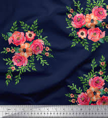 Meterware gardinenstoff und viele andere stoffe sind nur einen klick entfernt!. Soimoi Stoff Bluhende Kamelien Anemone Blumen Stoff Meterware Fl 660a Ebay