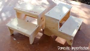 Kids Step Stool With Yardstick Steps Domestic Imperfection This toddler step stool will be a lovely addition to any contemporary baby's room. kids step stool with yardstick steps