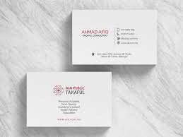 Previous story jabatan kimia malaysia vector logo. Name Card Aia Public Takaful Aia202 One Heart Print