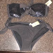 Aerie Gray Bikini Xxs 00 Nwt