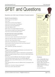 Sfbt Sample Questions Barry Winbolt Solution Focused Therapy This Or That Questions Therapy Questions