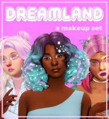 Install best makeup mods for the sims 4 easily at modshost! Dreamland Makeup Set Sims Hair The Sims 4 Skin Sims 4 Cc Makeup