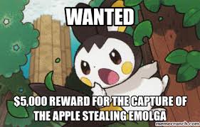 Apple Stealing Emolga Apple Steal Pokemon