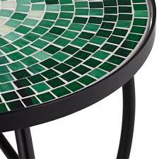 Bella Green Mosaic Outdoor Accent Table Outdoor Accent Table Mosaic Accent Table Mosaic Outdoor Table