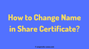Reliance securities recommended to keep a. Brief Procedure For Change Of Name On Share Certificate