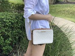 Nwt Michael Kors Jet Set Item Crossbody Bag Mk Signature Vanilla Acorn Jet Set Item Crossbody Bag Mk Sig Michael Kors Crossbody Bag Leather Chain Crossbody