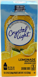 Ebay Sponsored 50 10 Packet Boxes Crystal Light Natural Lemonade On The Go Drink Mix Lemonade Drinks Mixed Drinks Lemonade