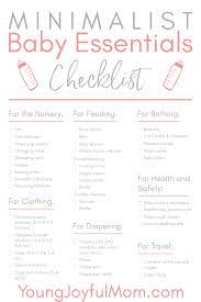 Minimalist Baby Essentials Checklist Baby Essential Checklist Baby Checklist Minimalist Baby