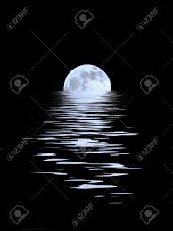 Moon night sky blue fantasy moonlight space planet blue night. Abstract Of A Full Blue Moon On The Spring Equinox Reflected Over Water And Set Against A Black Background Stock Photo Picture And Royalty Free Image Image 3111703