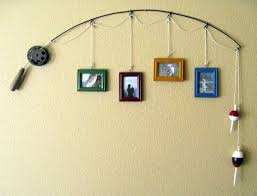 Diy Fishing Pole Picture Frame Deco Decoration Deco Recup