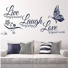 Mid century modern breeze block line wall decals. Live Laugh Love Butterfly Flower Wall Art Sticker Modern Wall Decals Quotes Vinyls Stickers Wall Stickers Home Decor Living Room Buy At The Price Of 1 62 In Aliexpress Com Imall Com