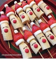 The fruit sando is exactly what you think it is. Santa Fruit Skewers Best Christmas Recipes Christmas Food Christmas Deserts