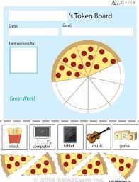 Token Board Food Pizza 5 Tokens Token Board Token Economy Kids Rewards