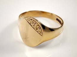 Mens Gold Signet Ring 1970s Vintage Oval Engraved Ring Etsy Mens Gold Signet Rings Gold Signet Ring Signet Ring