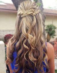 Long Wavy Hairstyles 2015 With Beautiful Top Braided Crown Full Dose Hair Styles Prom Hairstyles For Long Hair Dance Hairstyles