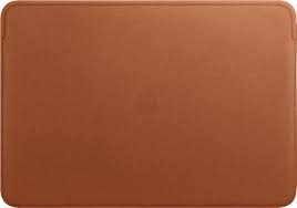 Apple Leather Sleeve For 16 Inch Macbook Pro Saddle Brown Mwv92zm A Best Buy